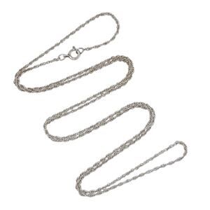 Estate Sterling Silver 925 1.3mm Rope Link Chain Necklace 24"